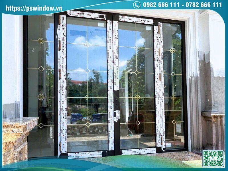 Pswindow thi công cửa chính nhôm kính chất lượng, thẩm mỹ