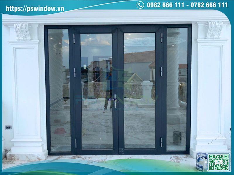 Thiết kế cửa nhôm kính có ô thoáng sang trọng, thẩm mỹ