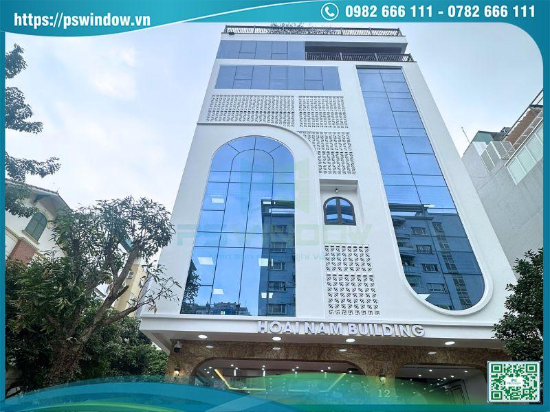 Vách kính dựng uốn vòm nhôm Xingfa kính dán Solar cách nhiệt