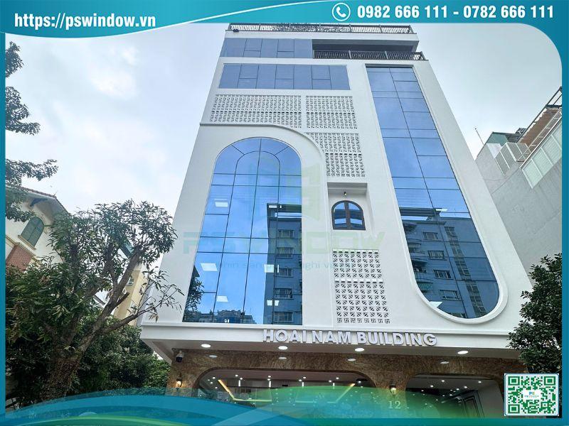 Vách mặt dựng Xingfa kính dán Solar uốn vòm độc đáo Pswindow