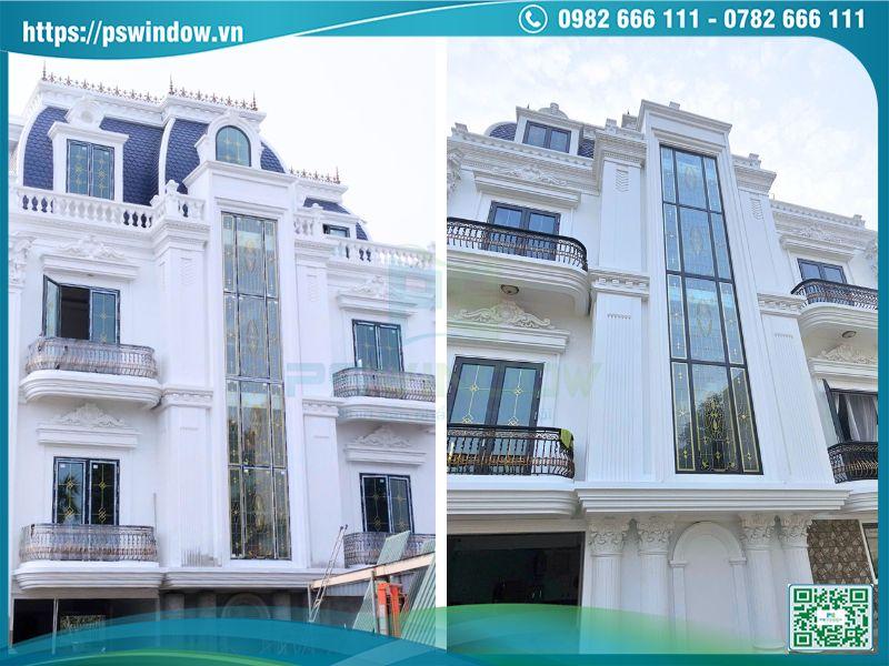 Vách kính hoa đồng khung nhôm Rolan sang trọng, đẳng cấp