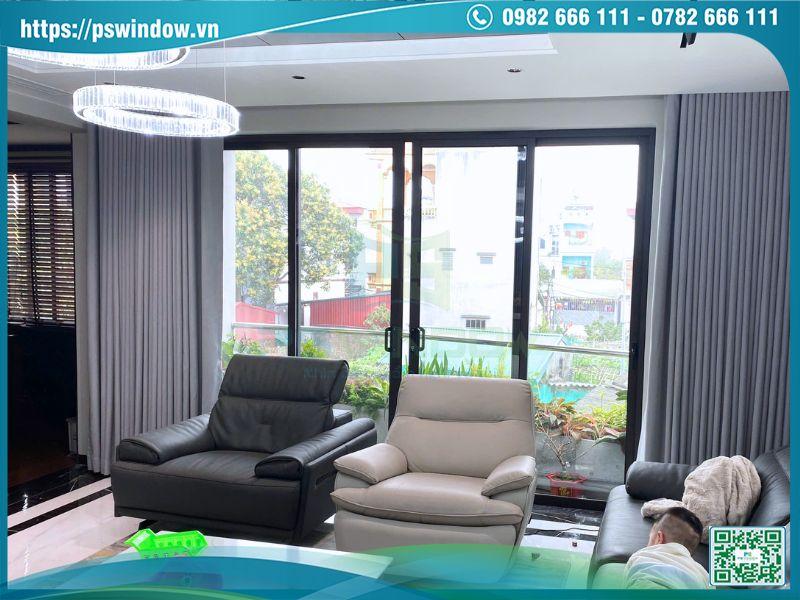 Bộ cửa lùa 4 cánh Xingfa phòng khách
