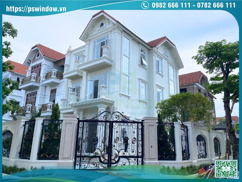 Công trình cửa nhôm Xingfa màu trắng sữa Pswindow thi công tại Phú Lương