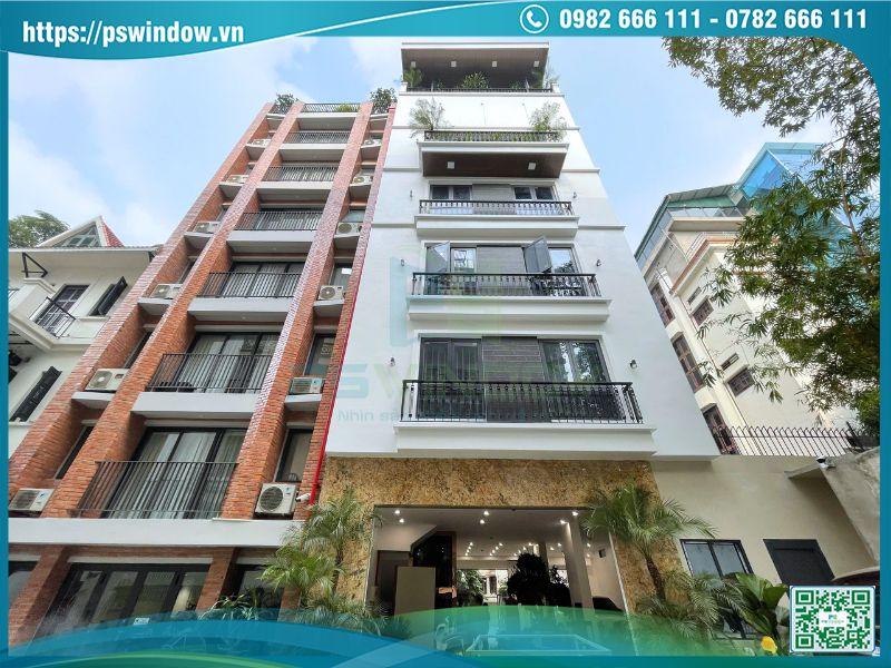 Công trình nhà phố hiện đại lắp đặt cửa nhôm Xingfa hệ 55