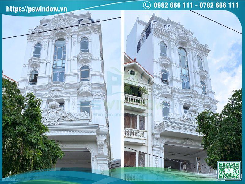 Công trình sử dụng nhôm Xingfa Anode hệ 55, kính hộp và phụ kiện Cmech cao cấp