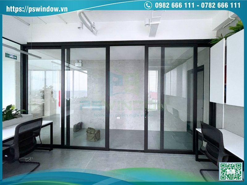 Cửa nhôm kính lùa 4 cánh tối ưu không gian diện tích, tính thẩm mỹ cao