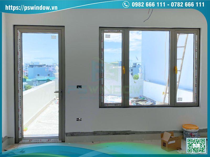Cửa nhôm Maxpro màu champagne sang trọng, bền đẹp vượt trội