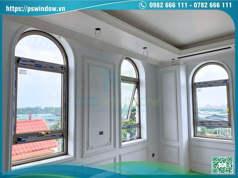 Cửa nhôm Xingfa Anode hệ 55 màu champagne sang trọng, bền đẹp vượt trội