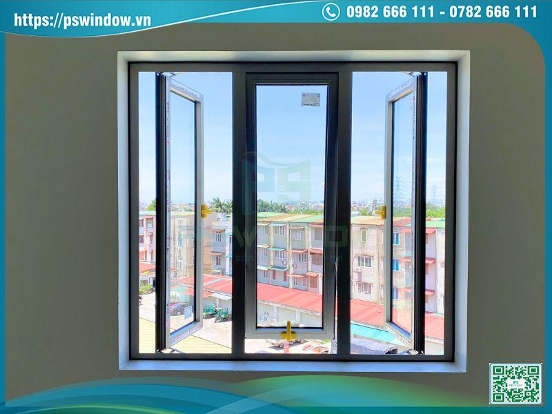 Cửa sổ 3 cánh nhôm Maxpro mở quay hất kết hợp