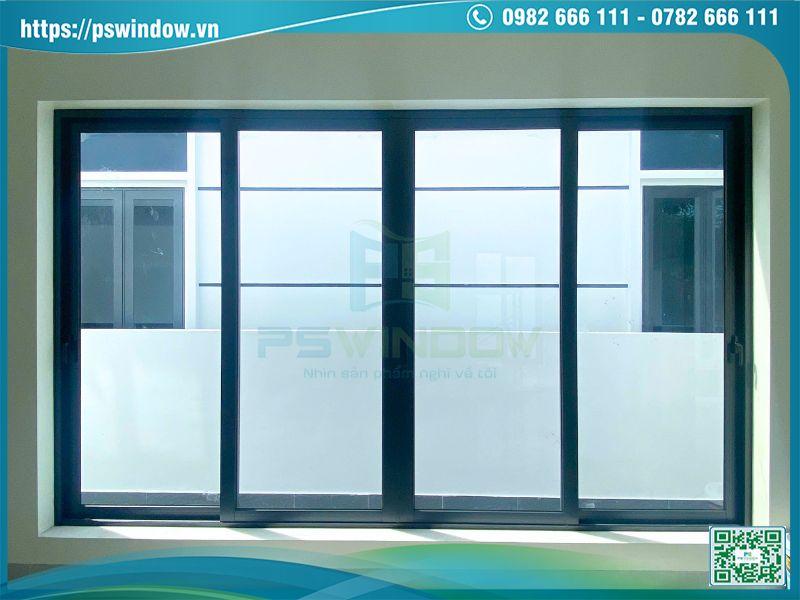 Cửa sổ lùa nhôm kính 4 cánh
