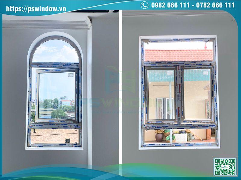 Cửa sổ mở quay 1 cánh và 2 cánh lấy sáng, lấy thoáng tối ưu