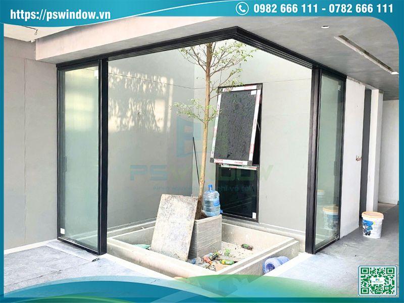 Cửa trượt vuông góc tối ưu không gian