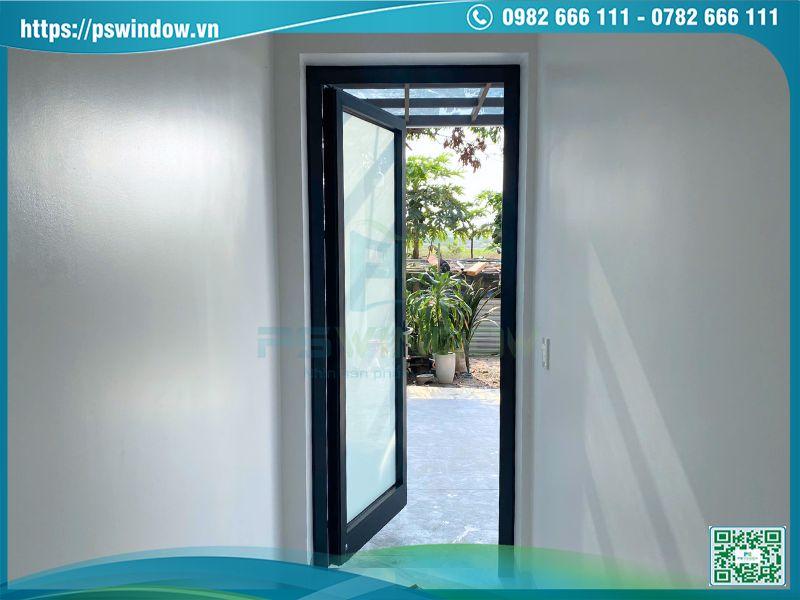 Cửa Xingfa 1 cánh kính màu trắng sữa