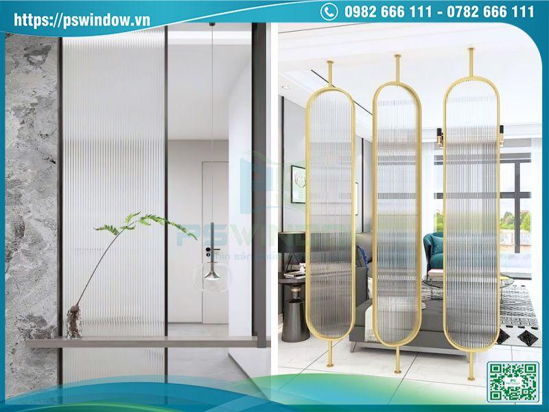 Kính thường làm vách kính trang trí nội thất