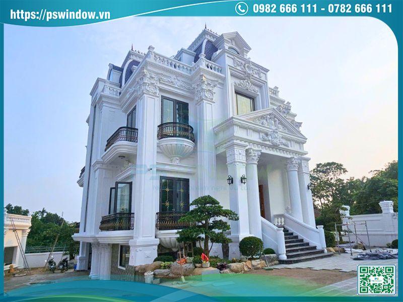 PSWINDOW thi công cửa Rolan cao cấp và vách kính thông tầng tại Phúc Thọ