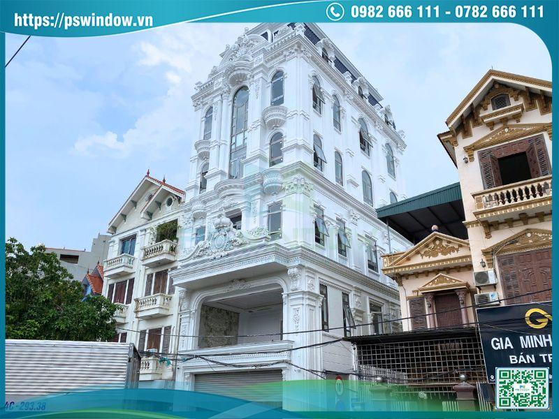 PSWINDOW thi công cửa uốn vòm thông tầng nhôm kính chất lượng, giá tốt