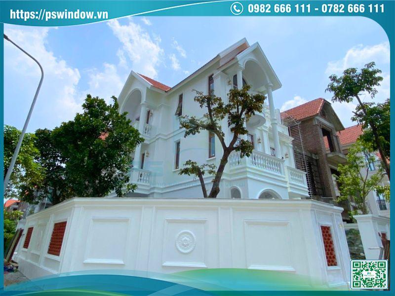 Pswindow thi công cửa Xingfa vân gỗ cho biệt thự tại Phú Lương