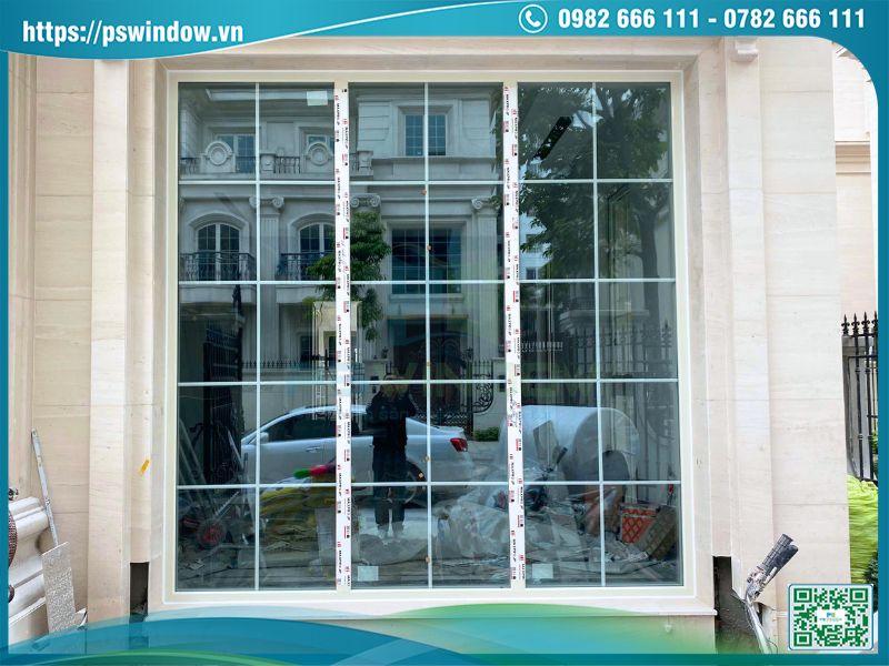 Vách kính khung nhôm Maxpro kính hộp nan nhôm