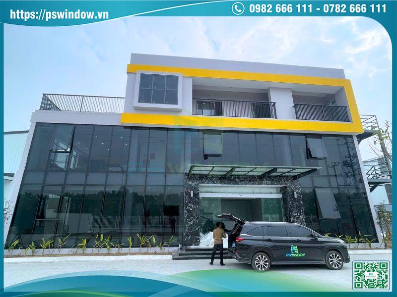 Vách mặt dựng nhôm Xingfa giấu đố kính hộp Low-e tiết kiệm năng lượng