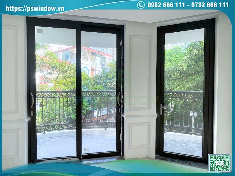 Cửa nhôm lùa 2 cánh Maxpro kính hộp, phụ kiện Cmech cao cấp