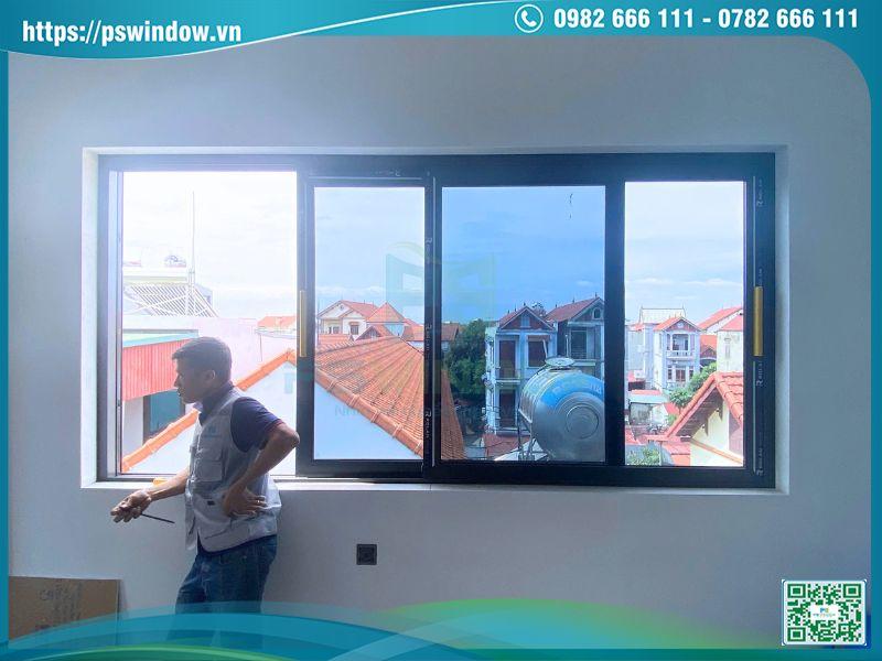 Mẫu cửa sổ lùa 2 cánh nhôm Rolan kính hộp Low-e cách nhiệt