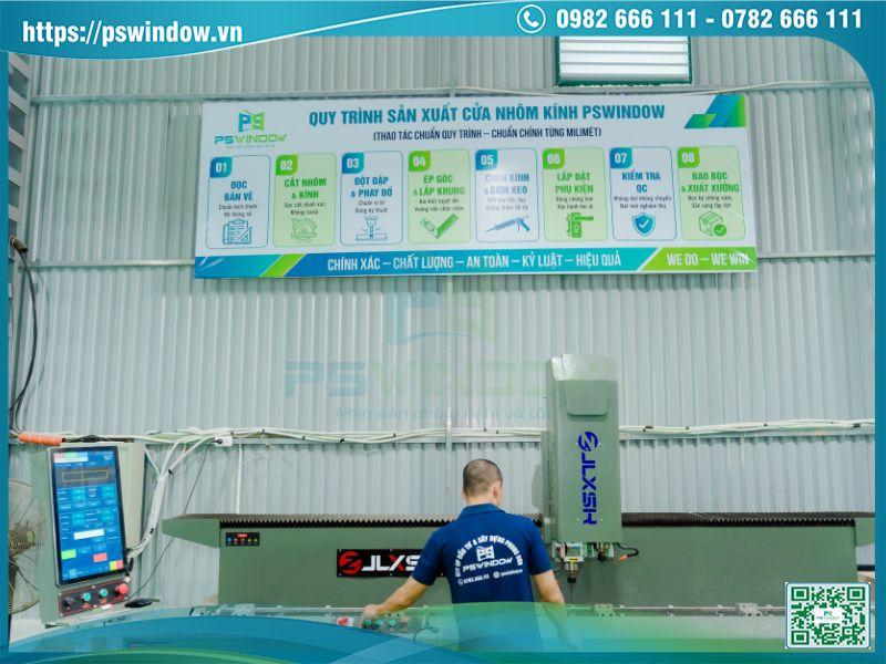 Nhà máy PSWINDOW trang bị hệ thống máy móc tự động hóa hiện đại