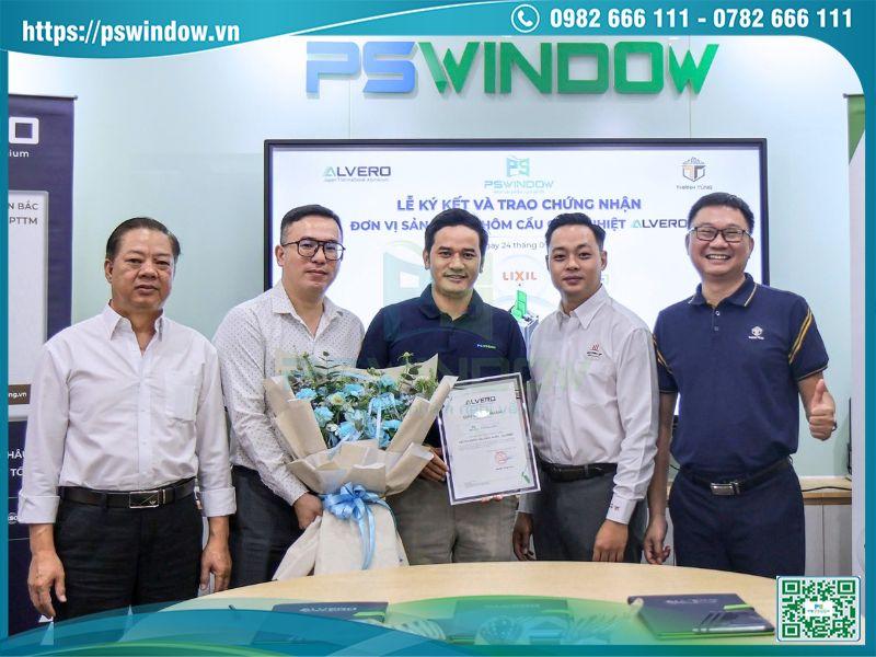 PSWINDOW nhận chứng nhận đơn vị sản xuất chính thức nhôm cầu cách nhiệt ALVERO